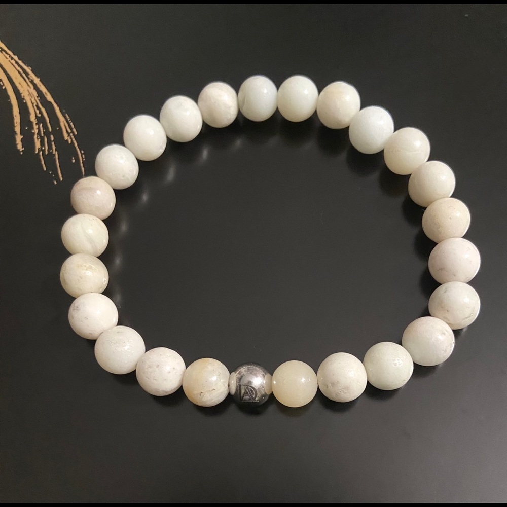 DeMarcus Alexan 8mm White Stone Bracelet